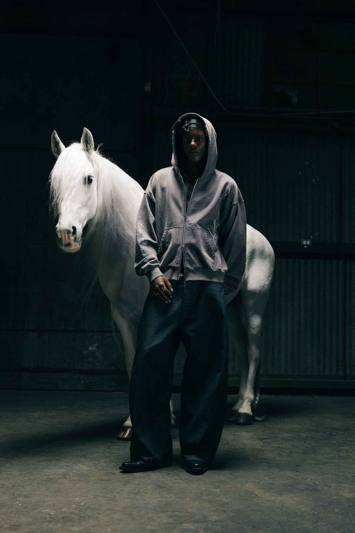 Loose Waxed Trucker Pant