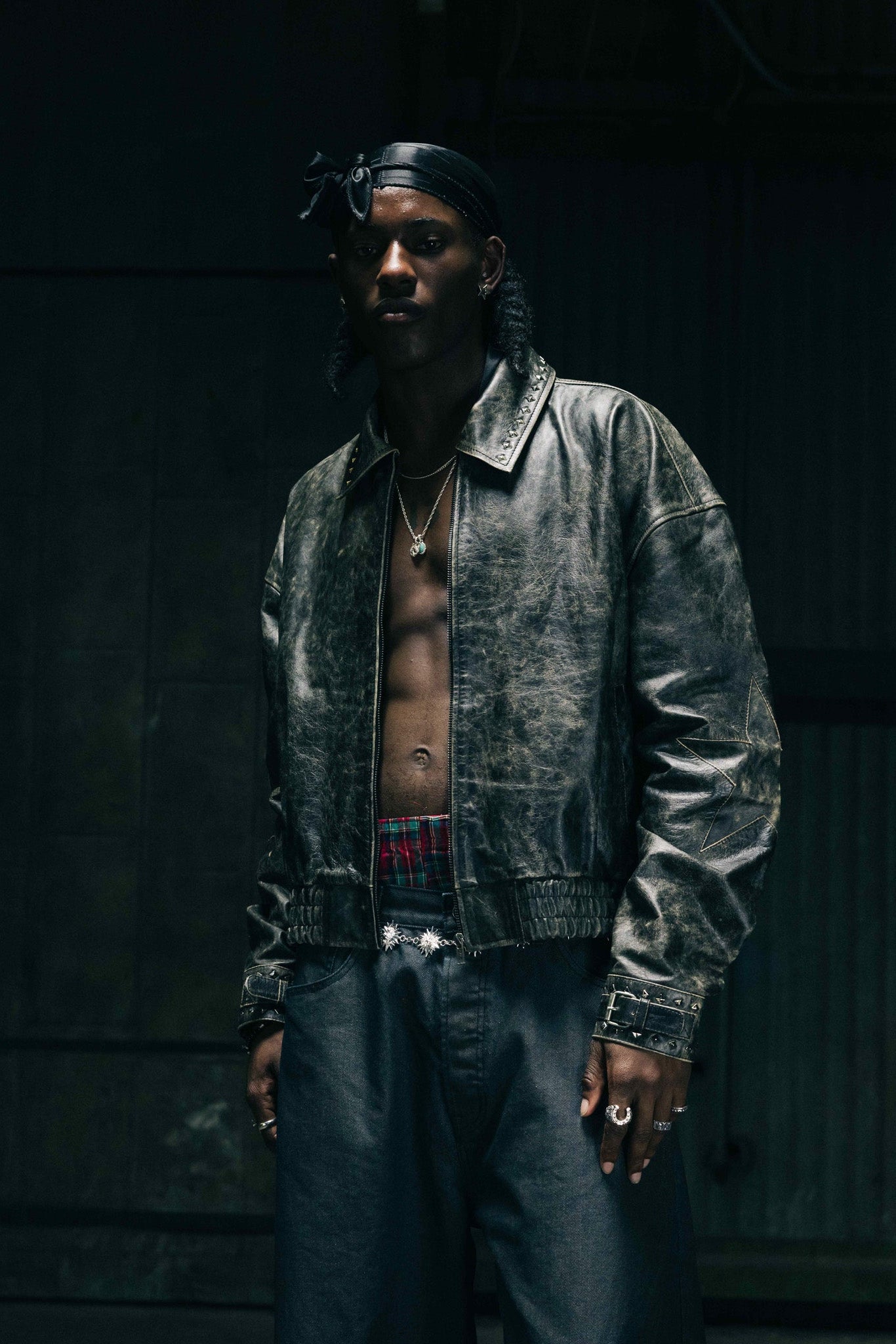 Rockstar Distressed Cow Nappa Leather Bomber – Lox & Chain