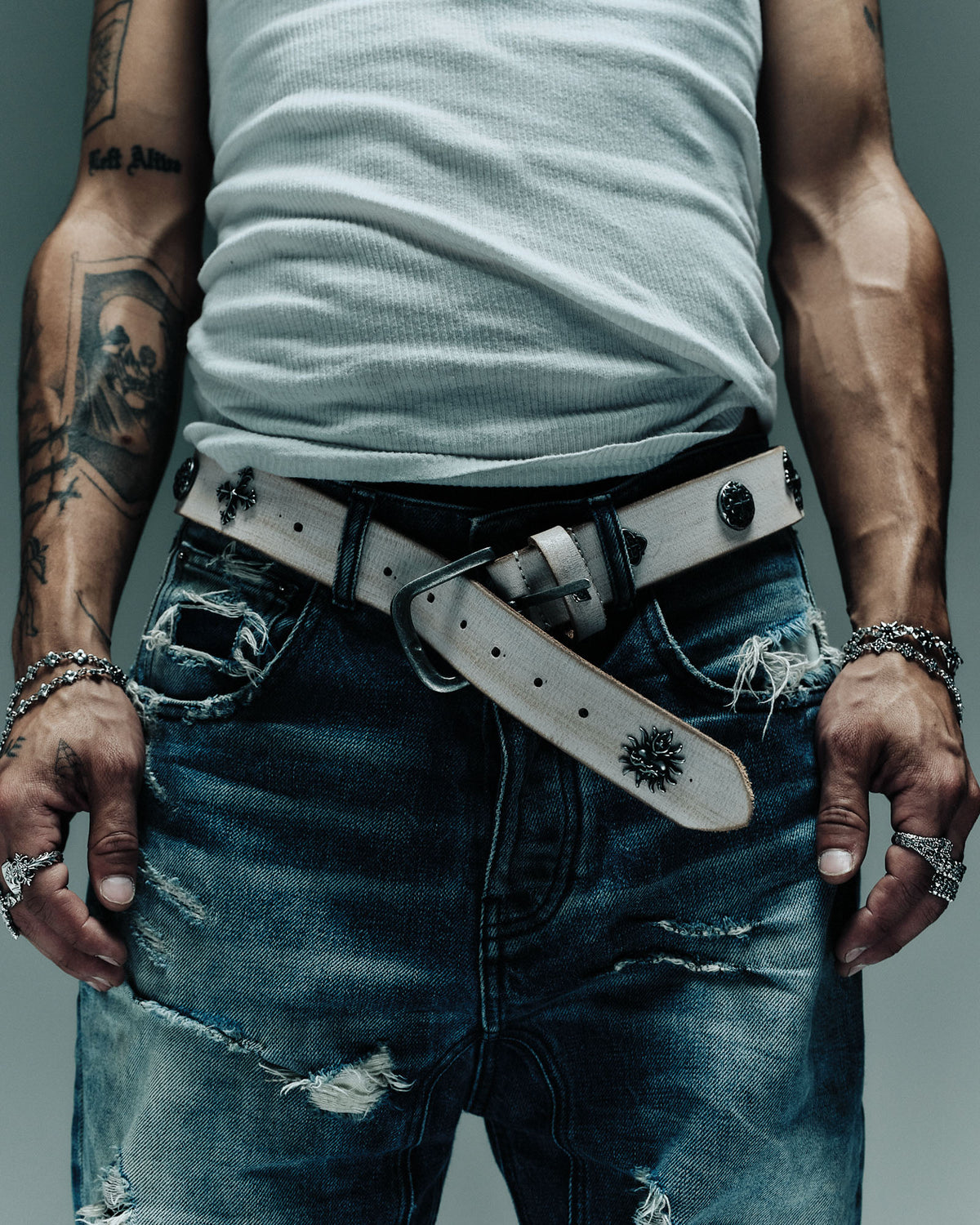Heaven And Hell Belt - White