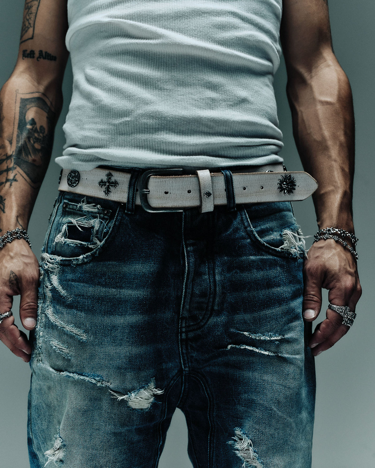 Heaven And Hell Belt - White