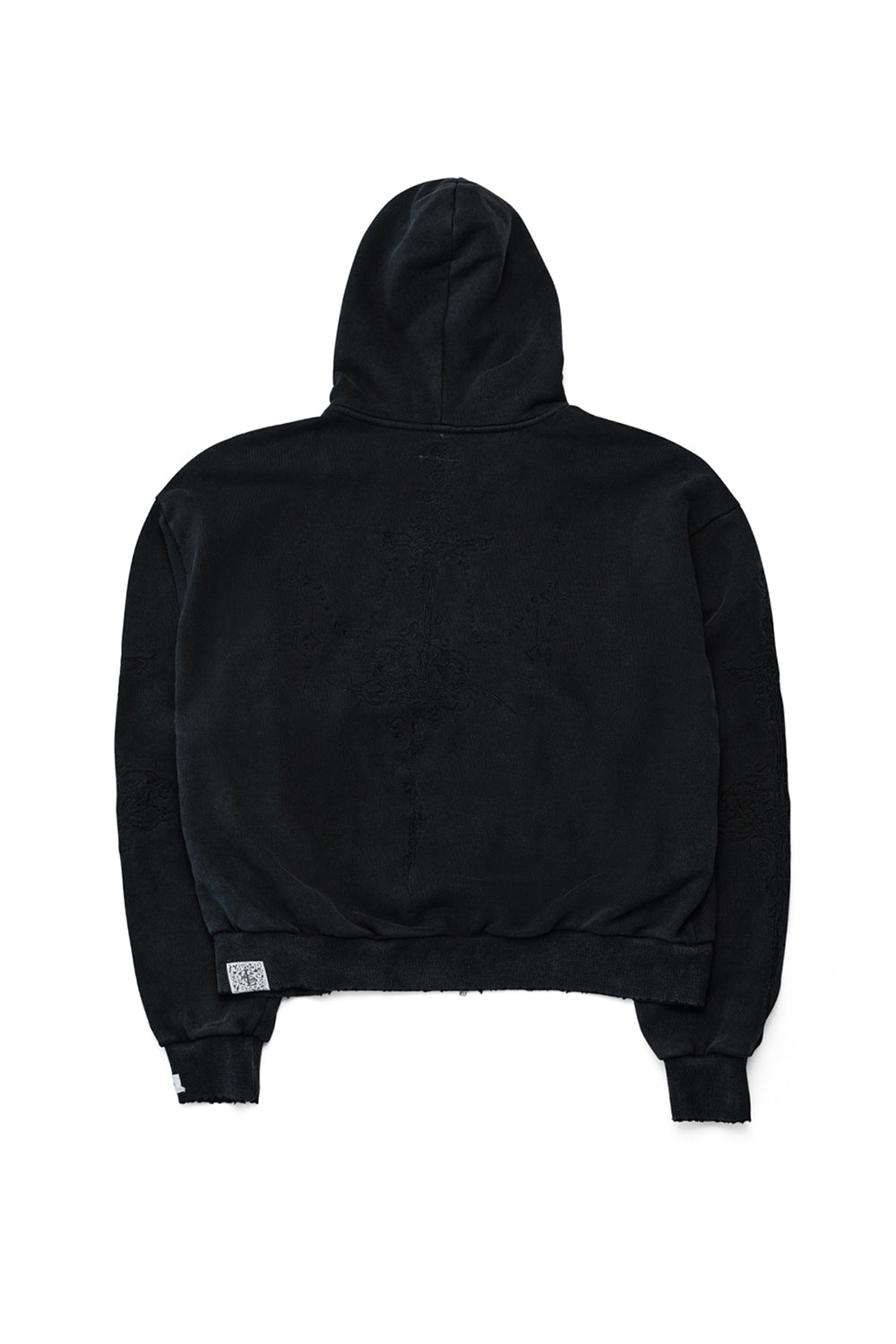 Ave Double-Zip Hoodie - Black Ash