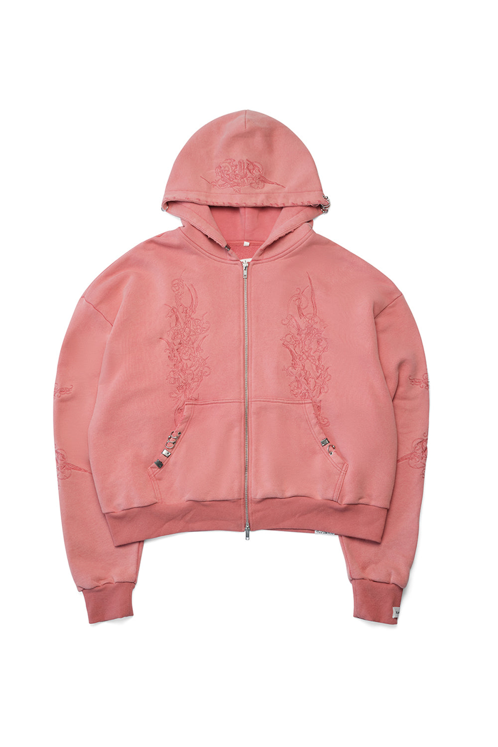 Ave Double-Zip Hoodie - Rust