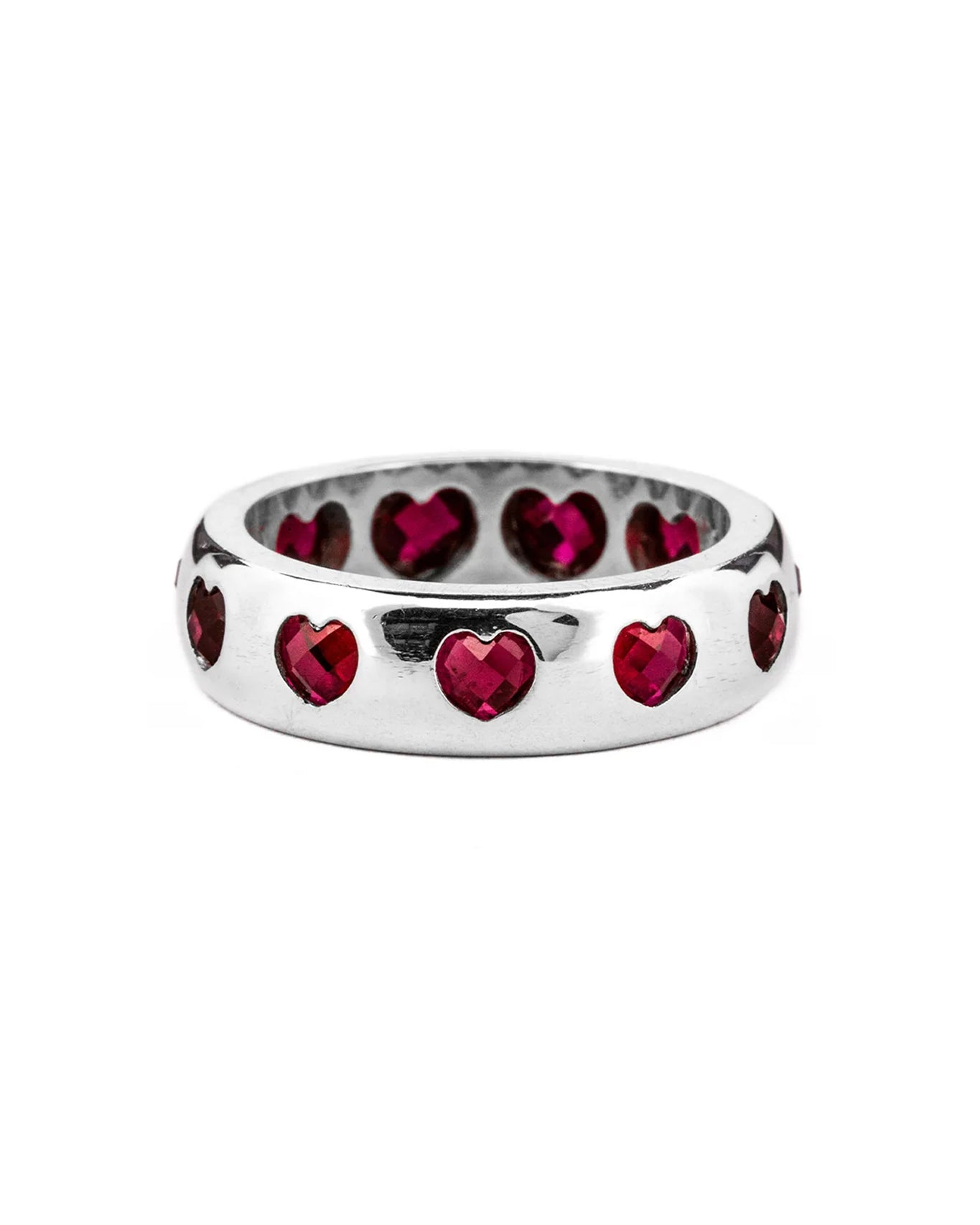 Hearts xo Ring - Ruby