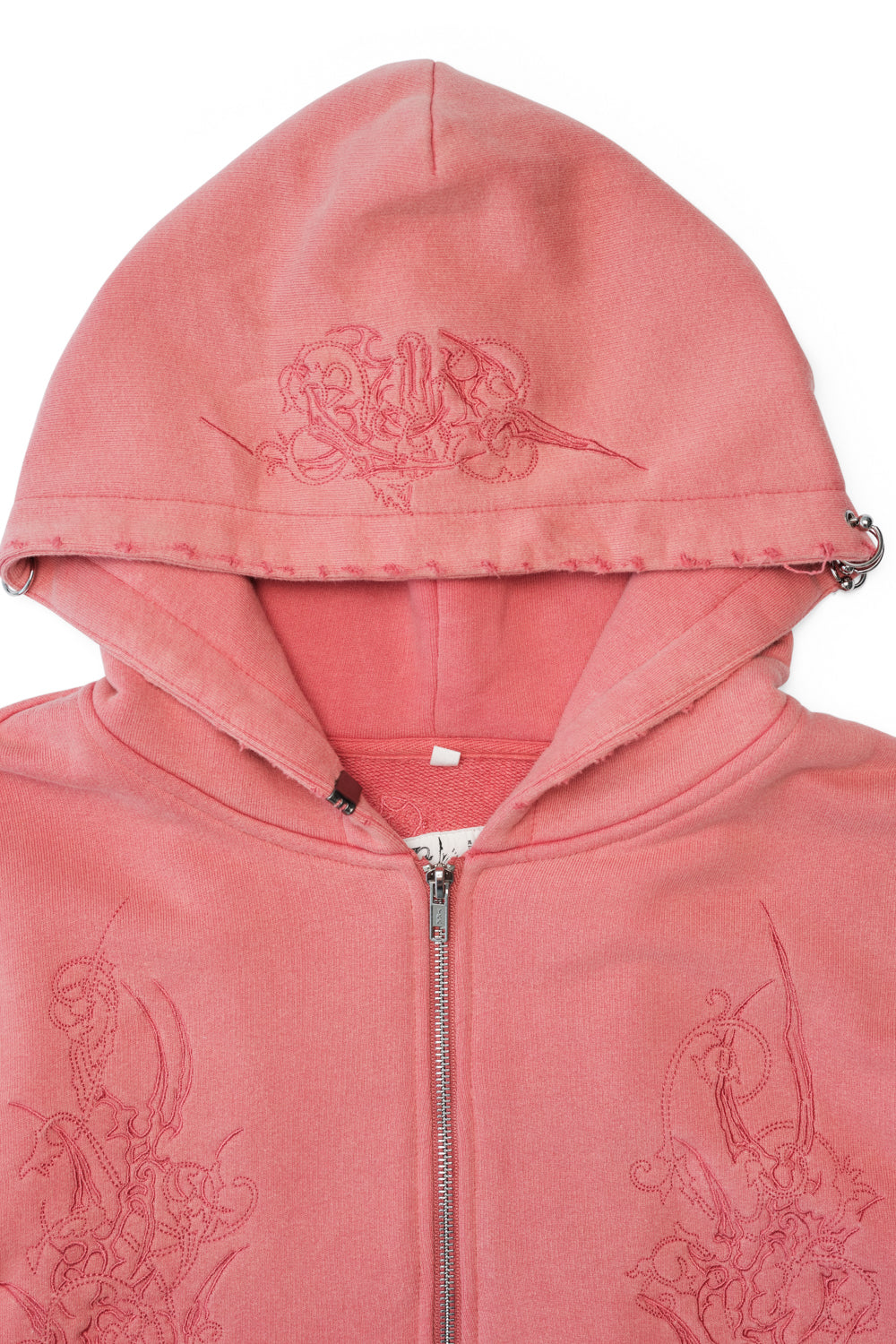 トップス viavanda RUST DOUBLE ZIP HOODIE RUST DOUBLE ZIP HOODIE / LIGHT GRAY – VIAVANDA