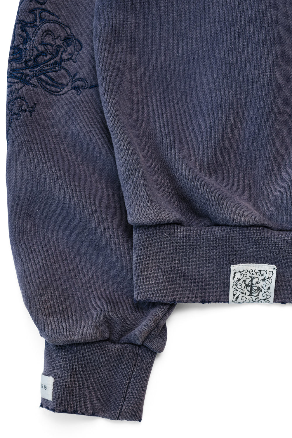 Ave Double-Zip Hoodie - Dirty Blue