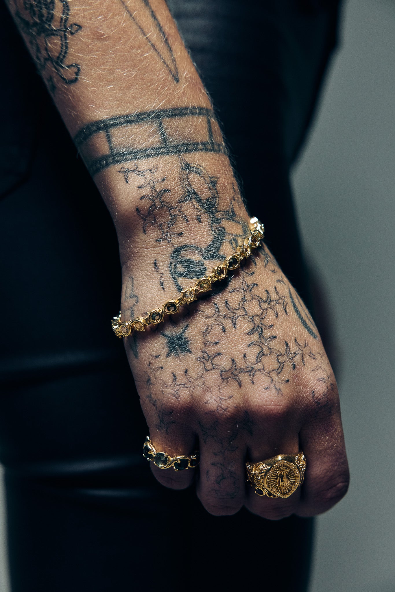 Needles Bracelet - Moss | Gold