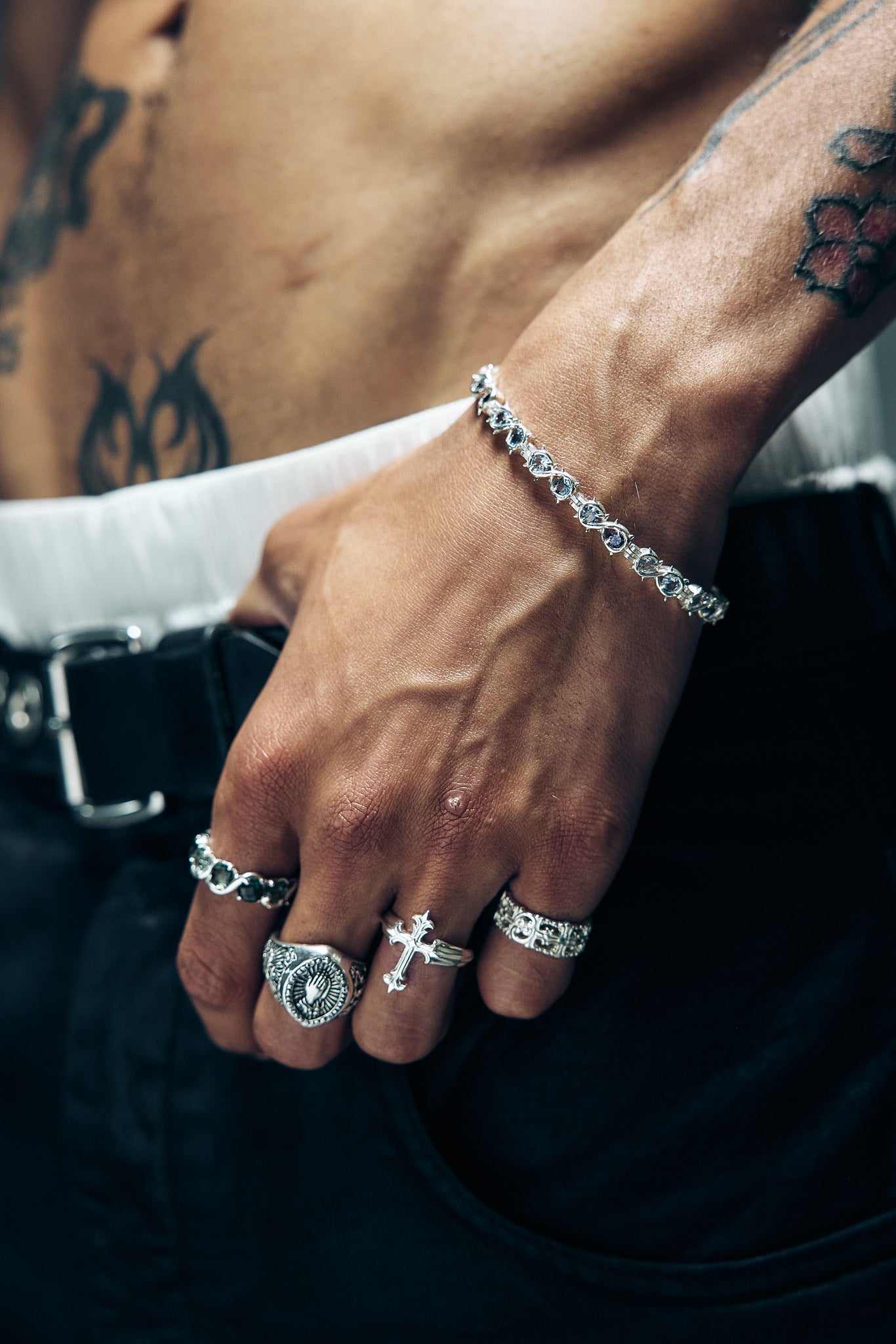 アクセサリー NEEDLES Bracelet - 925 Silver Bracelet - 925 Silver - Papillon｜NEEDLES