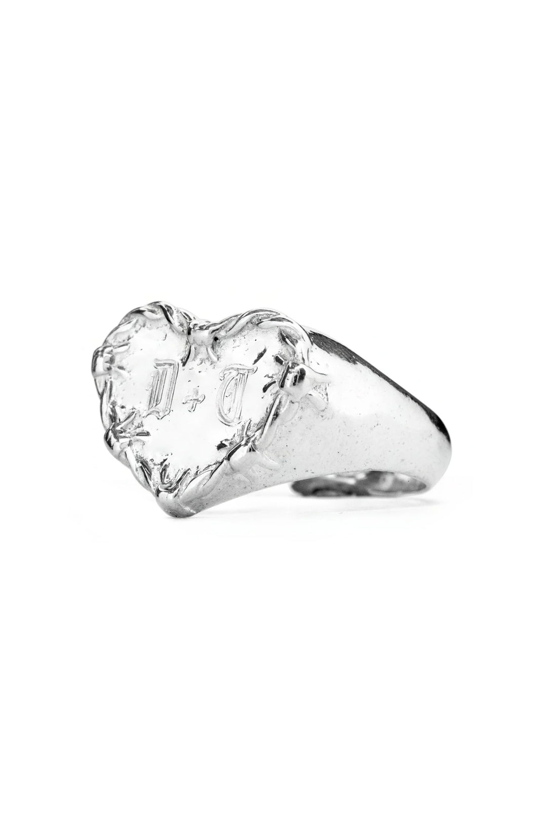 Lil' Barbwire Heart Signet