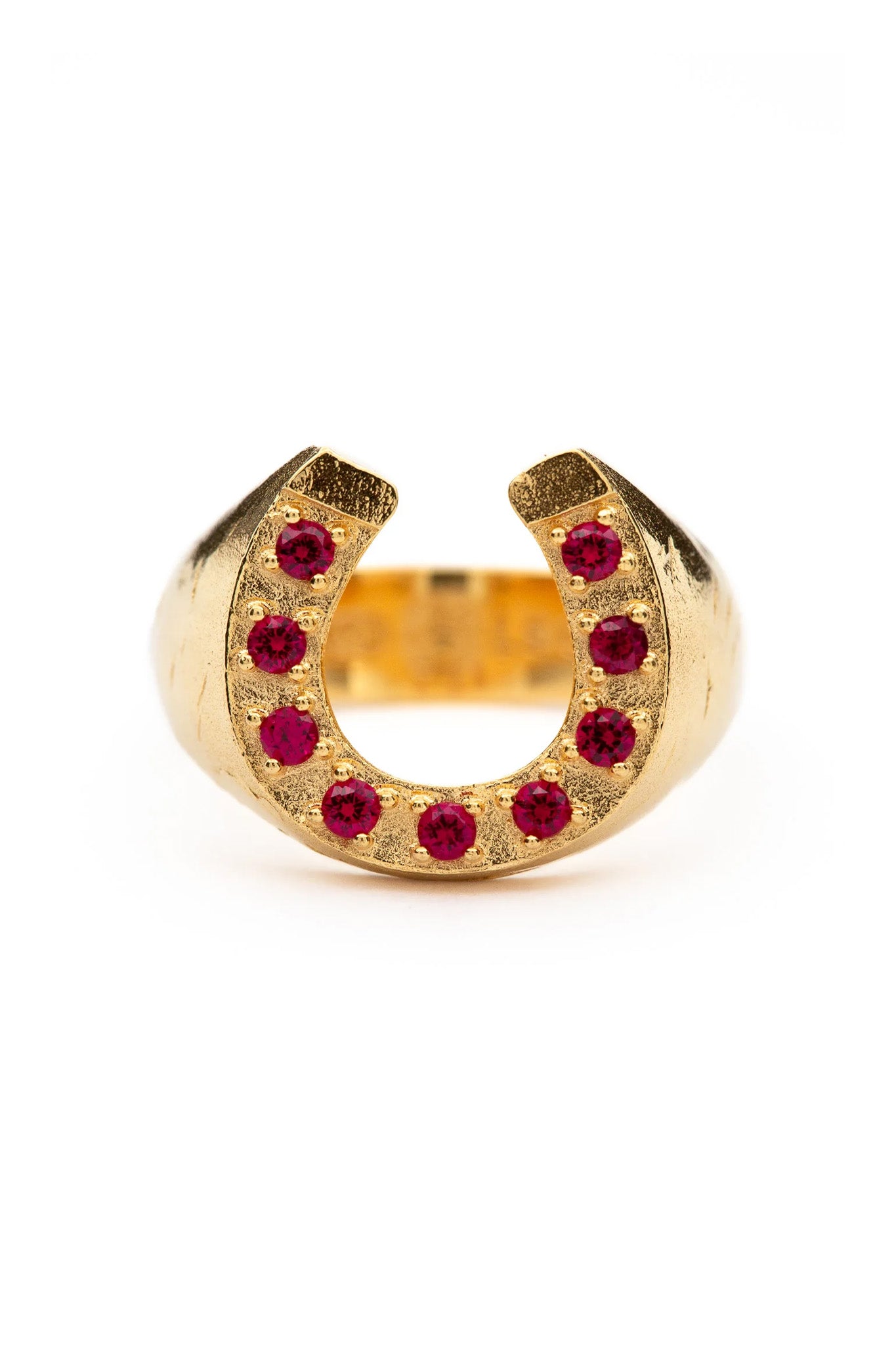 Good Luck Signet - Ruby | Gold