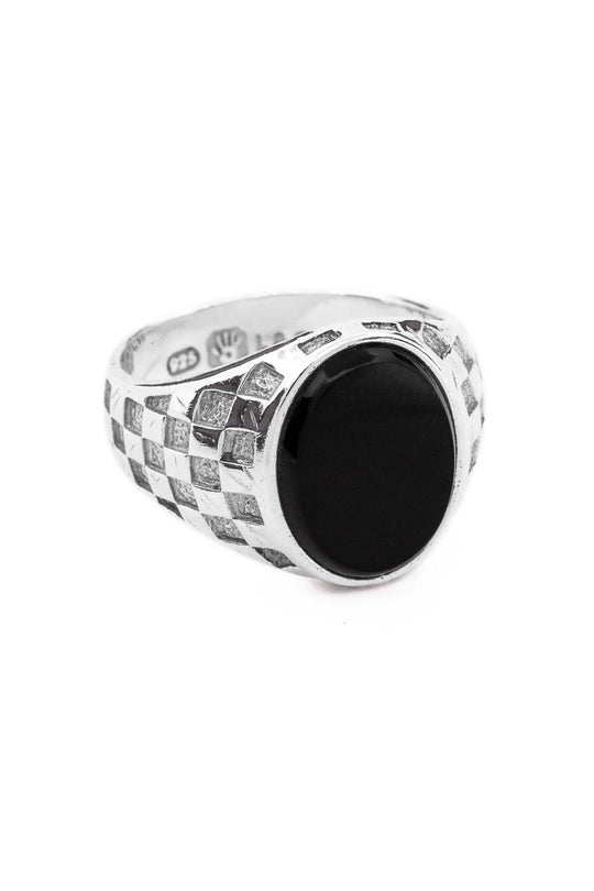 Checkered Signet - Onyx
