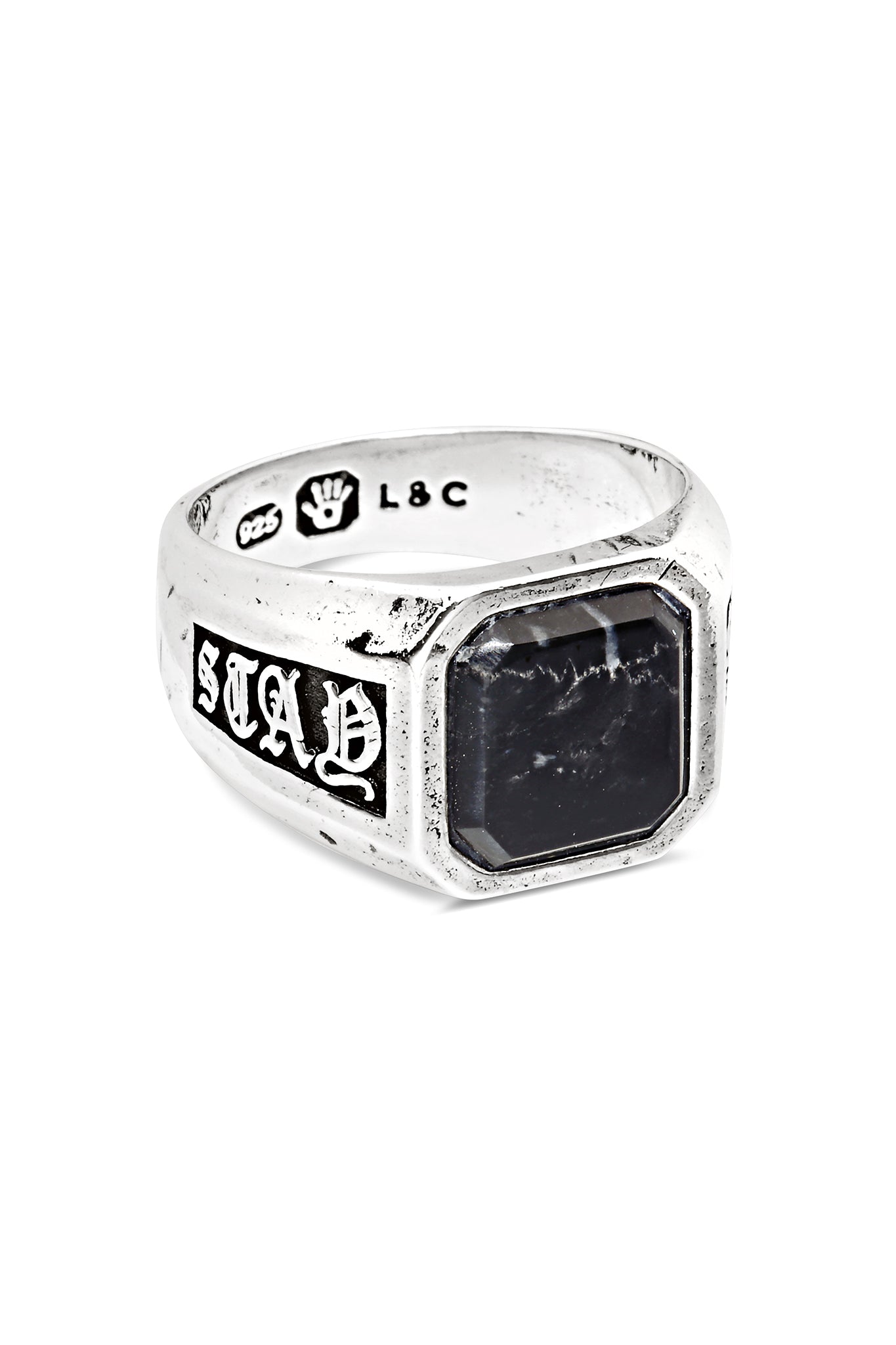 Stay Lucky Signet - Nero Granite