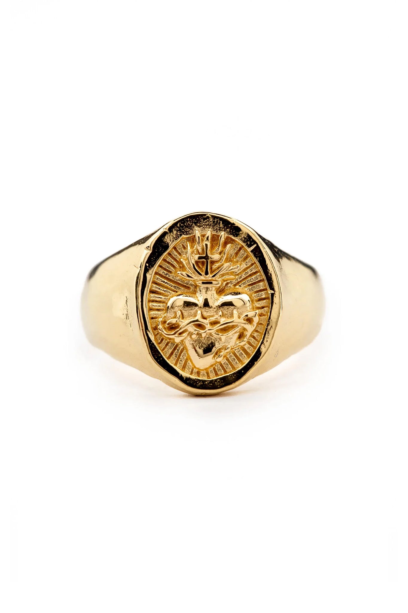 Sacred Heart Signet I Gold