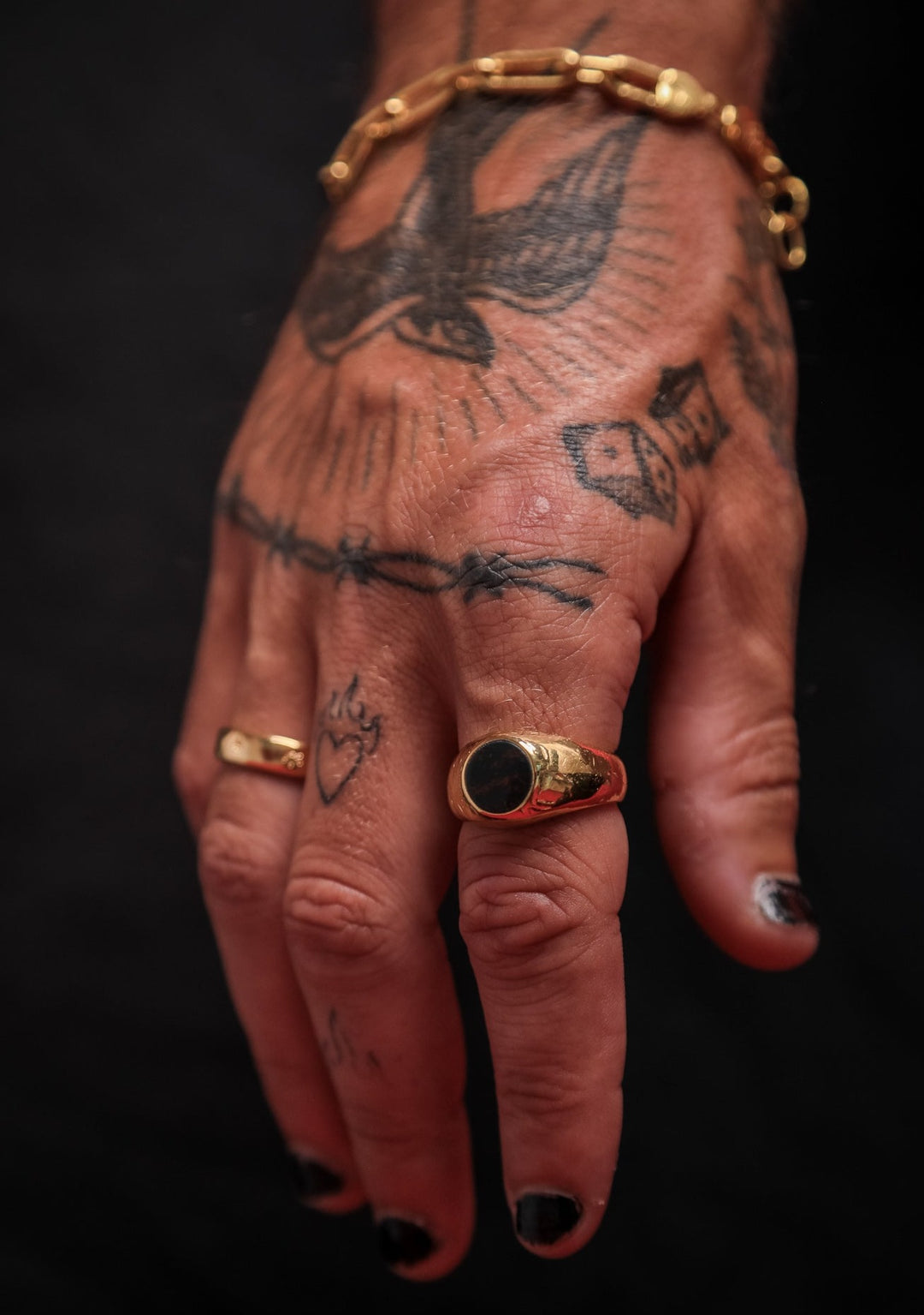 Blood Stone Signet | Gold